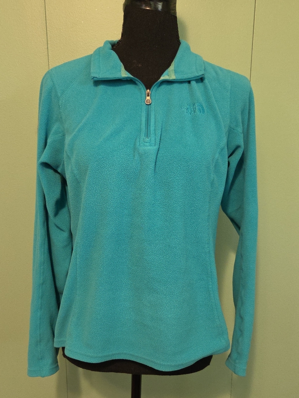 The North Face Women's Bright Teal Quarter-Zip Fleece Size Small